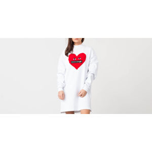 Lazy Oaf Zippy Heart Sweater Dress White