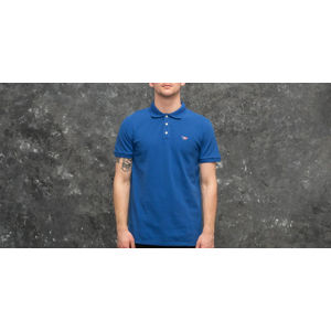 MAISON KITSUNÉ Tricolor Fox Patch Polo T-Shirt Royal Blue
