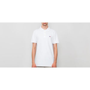 MAISON KITSUNÉ Tricolor Fox Patch Polo T-Shirt White