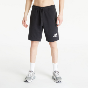 New Balance Essentials Stacked Logo French Terry Short Black