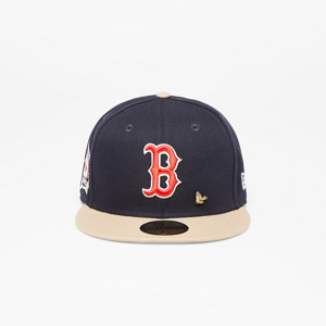New Era Boston Red Sox 59FIFTY MLB Varsity Pin 17197 Fitted Cap Navy/ Beige