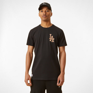 New Era LA Dodgers Metallic Logo Black T-Shirt Black