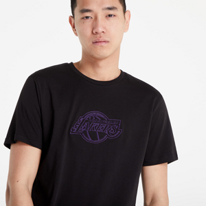 New Era LA Lakers NBA Chain Stitch T-Shirt Black