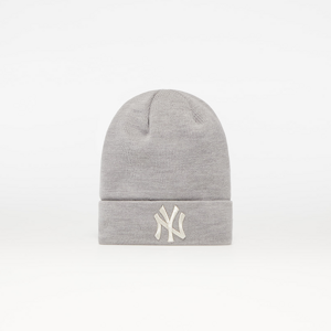 New Era New York Yankees Metallic Logo Womens Cuff Beanie Hat Grey