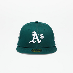 New Era Oakland Athletics Team Side Patch 59Fifty Fitted Cap Dark Green/ Optic White