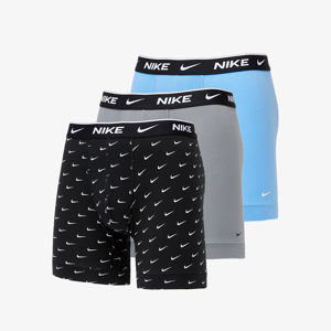 Nike 3 Pack Boxer Briefs Swoosh Print/ Grey/ Uni. Blue