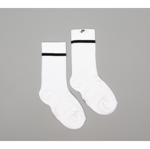 Nike 2 Pack Sneaker Sox Essential Crew Socks White/ Black/ Black