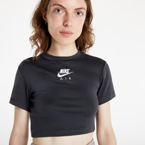 Nike Air Women's Short-Sleeve Crop Top Dk Smoke Grey/ Black/ White