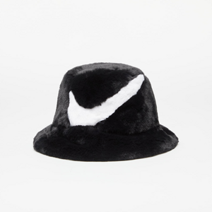 Nike ﻿Apex Bucket Faux Fur Swoosh ﻿Black/ White