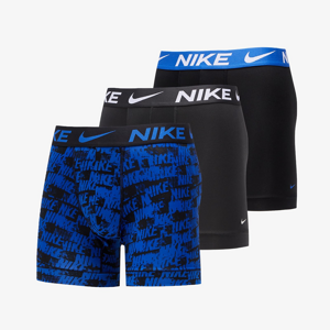Nike Boxer Brief 3-Pack Multi Royal Logo Print/ Dark Grey/ Black/ Royal Blue