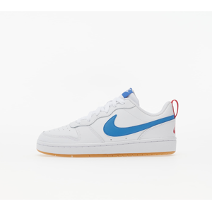 Nike Court Borough Low 2 (GS) White/ Pacific Blue-University Red