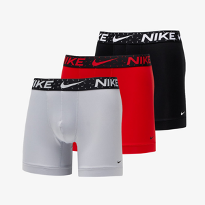 Nike Dri-FIT Essential Micro Boxer Brief 3-Pack Red/ Wolf Grey/ Black (Mini Swoosh)