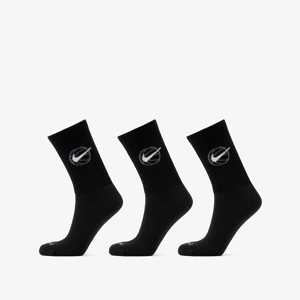 Nike Everyday Crew Basketball Socks 3 Pairs Black/ White