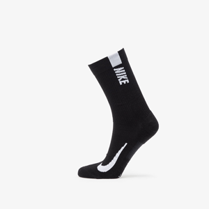 Nike Multiplier Crew Sock (2 Pairs) Black/ White