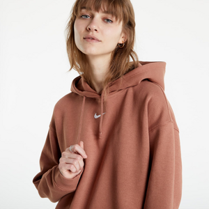 Nike NSW Essential Collection Women's Oversized Fleece Hoodie Mineral Clay/ White