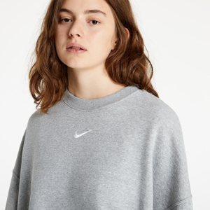 Nike NSW Essentials Collection Fleece Over-Oversized Crew Dark Grey Heather/ White