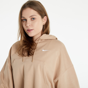 Nike NSW Women's Oversized Jersey Pullover Hoodie Hemp/ White