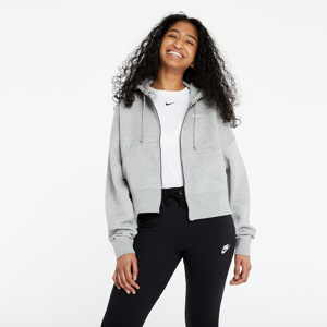 Nike Sportswear Fullzip Fleece Trend Hoodie Dk Grey Heather/ White