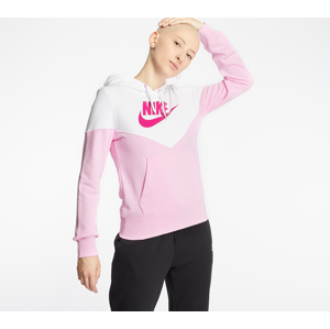 Nike Sportswear Heritage Hoodie Pink Rise/ White/ Fire Pink