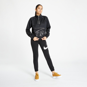 Nike Sportswear Icon Clash Hooded Long Sleeve Top Black/ Black/ Black/ Metallic Silver