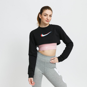 Nike Sportswear Long Sleeve Crop Top Print Black