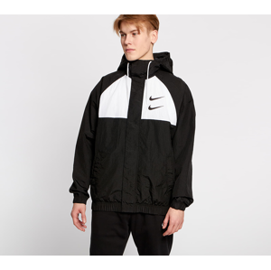Nike Sportswear Swoosh Hooded Woven Jacket Black/ White/ Particle Grey/ Black
