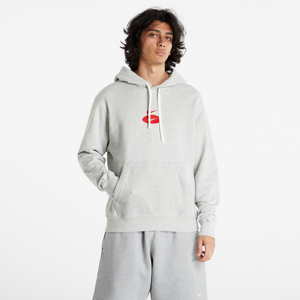 Nike Sportswear Swoosh League French Terry Pullover Hoodie Grey Heather/ Grey Heather/ University Red