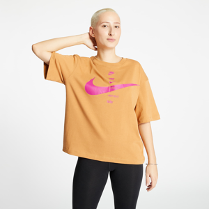 Nike Sportswear Women's Short-Sleeve Top Flax/ Cactus Flower