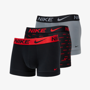 Nike Trunks 3 Pack Red Logo Print/ Cool Grey/ Black