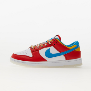 Nike x LeBron James Dunk Low QS "Fruity Pebbles" Habanero Red/ Laser Blue-White