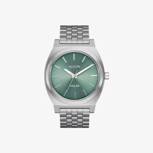 Nixon Time Teller Solar Watch Silver/ Jade Sunray
