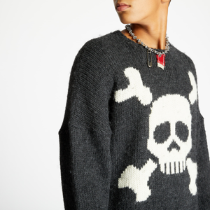 Our Legacy Arcadian Jolly Roger Roundneck Sweater Charcoal