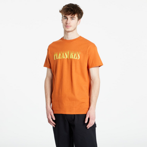 PLEASURES Crumble T-Shirt Texas Orange