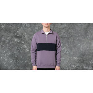 Polar Block Zip Sweatshirt Lilac/ Navy