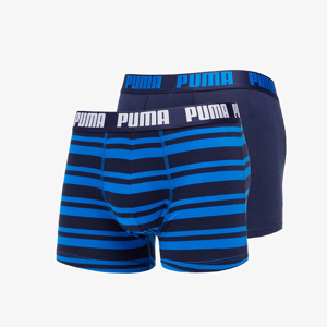 Puma 2 Pack Heritage Stripe Boxers Blue
