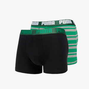 Puma 2 Pack Heritage Stripe Boxers Green