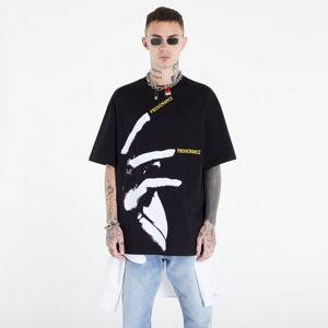 RAF SIMONS Overzised T-Shirt With Nails Print Front And Back Black