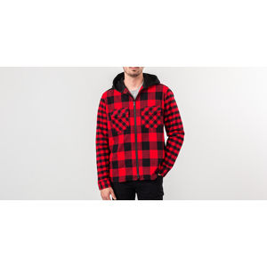 Raised by Wolves Chain Stitch Hooded Flanel Shirt Red Plaid