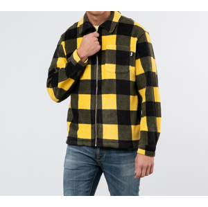 Stüssy Polar Fleece Zip Up Shirt Yellow Check
