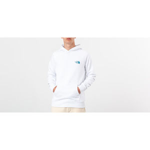 The North Face Raglan Red Box Hoodie White/ Crystal Blue