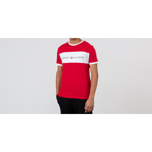 Tommy Hilfiger Logo Flag Tee Tango Red