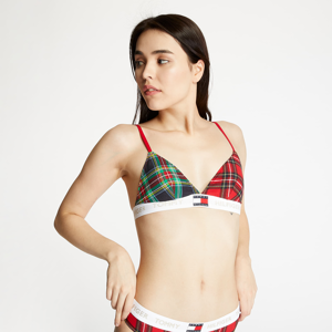 Tommy Hilfiger Padded Triangle Bra Print Red