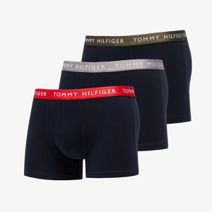 Tommy Hilfiger Recycled Essentials 3 Pack Trunks Wb Subluna/Red Alert/Army Green