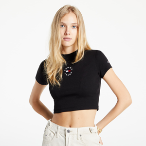Tommy Jeans Baby Crop Tiny Tommy 2 Tee Black