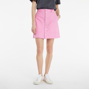 Tommy Jeans Badge Button Through Skirt Pink