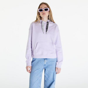Tommy Jeans Boxy Logo Drawcord Hoodie Lavender Flower