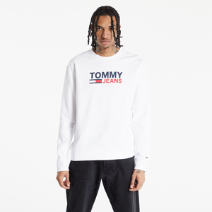 Tommy Jeans Corp Logo Crew White