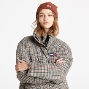 Tommy Jeans Mini Check Puffer Smooth Stone/ Multi Check