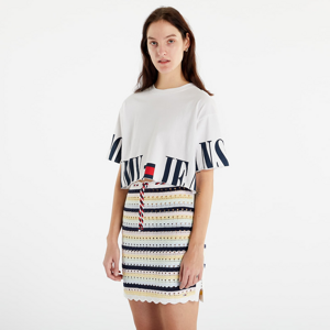 Tommy Jeans Oversized Crop Archive Short Sleeve T-Shirt White