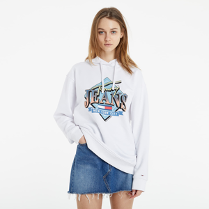 Tommy Jeans Oversized Logo Hoodie White